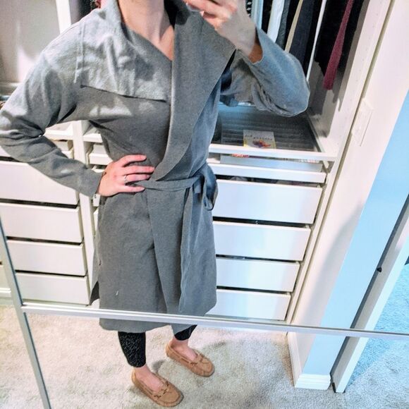 Harper Harlow Grey Coat Duster Cardigan NWT - Picture 1 of 14